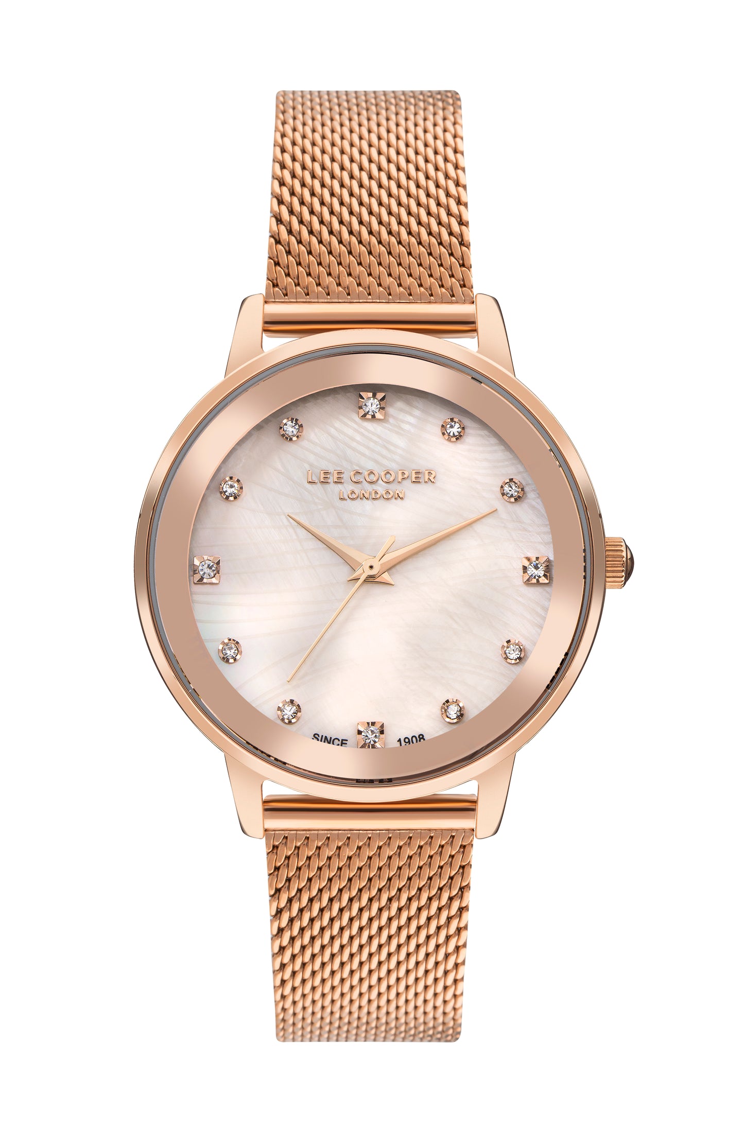 Lee Cooper LC07875.410 Women's Super Metal Rose Gold Mesh Watch