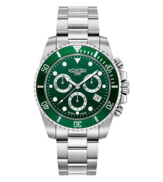 Roamer - 851837 41 75 20 - Deep Sea Chronograph Stainless Steel Watch For Men's