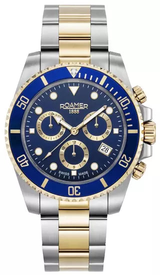 Roamer - 851837 47 45 20 - Deep Sea Chronograph Stainless Steel Watch For Men's