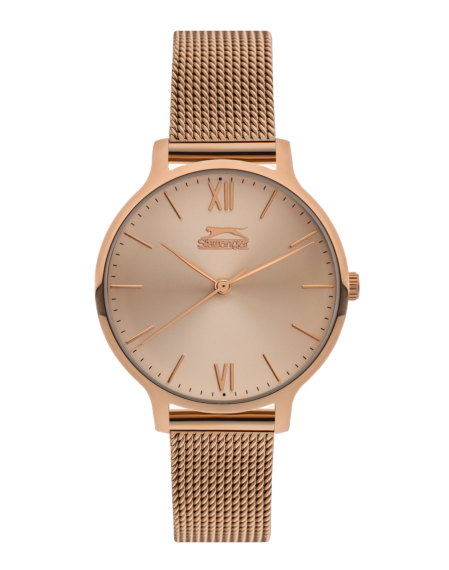 Slazenger SL.9.1823.2.02 Quartz Female Mesh Rose Gold Band Rose Gold Dial Watch