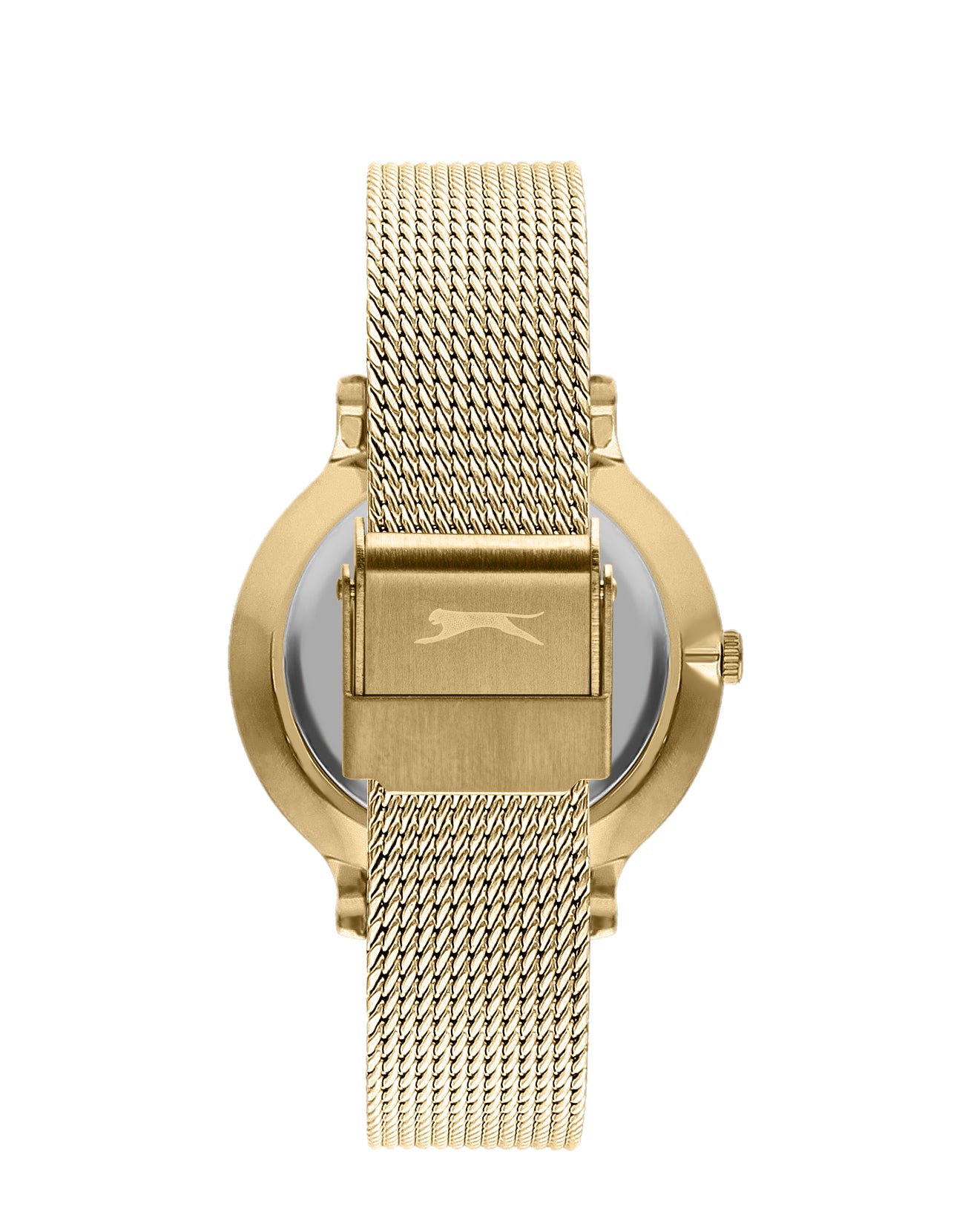 Slazenger SL.9.1823.2.05 Quartz Female Mesh Gold Band Silver Dial Watch