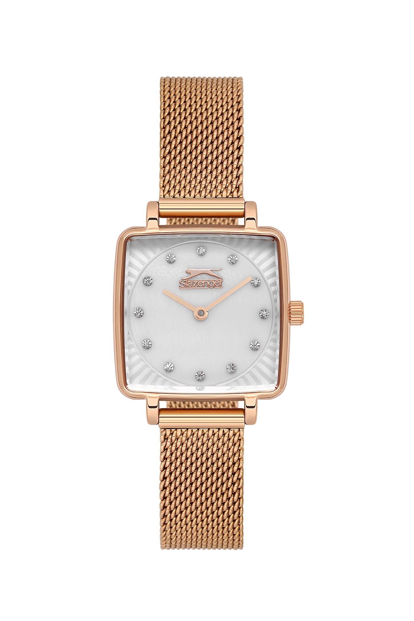 Slazenger SL.9.2255.3.03 Quartz Female Mesh Rose Gold Band MOP Dial Watch