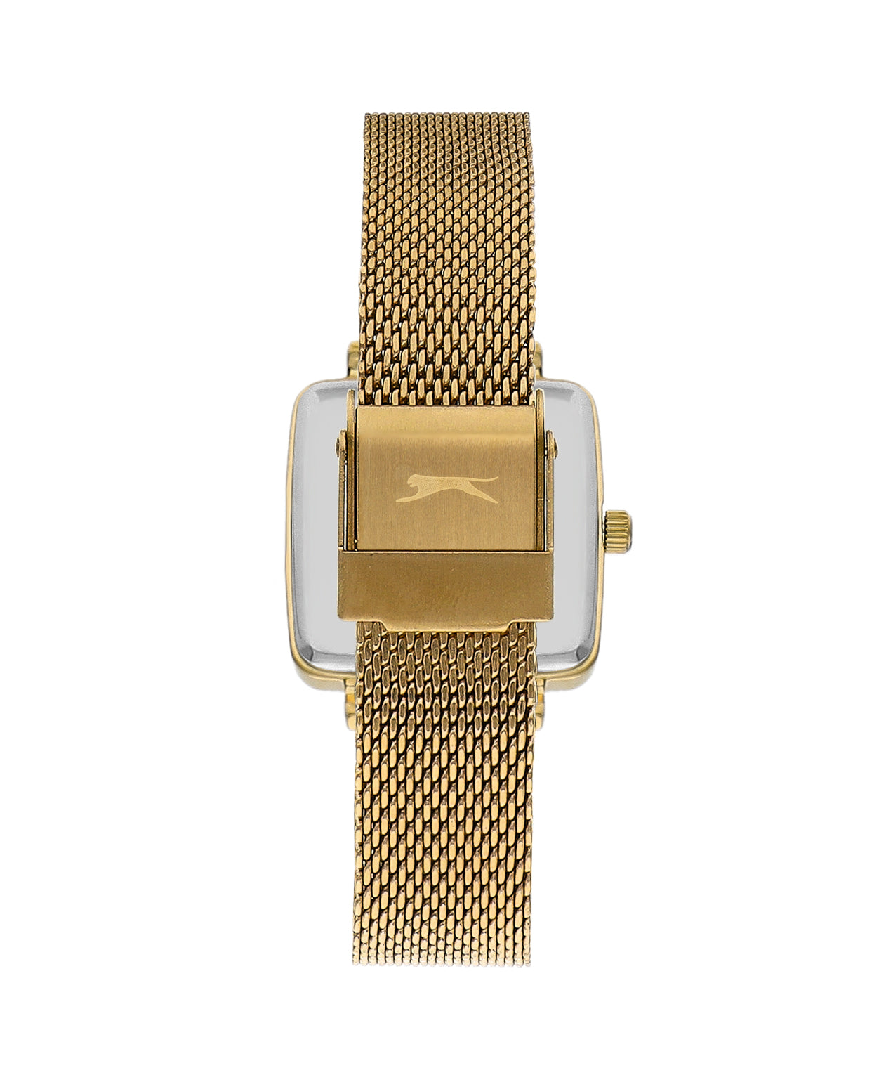 Slazenger SL.9.2255.3.06 Quartz Female Mesh Gold Band Green Dial Watch