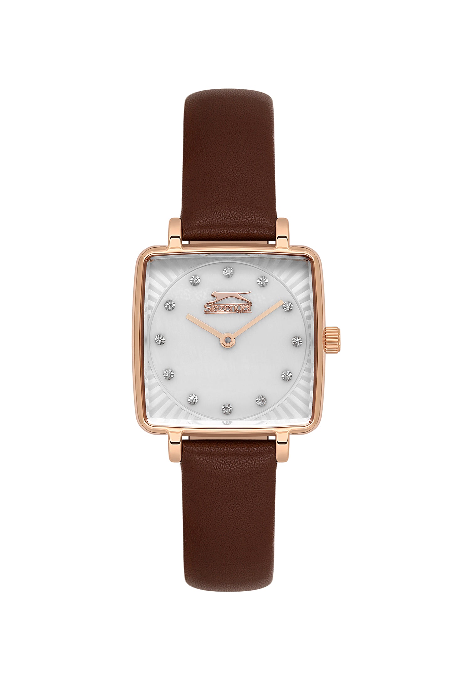 Slazenger SL.9.2256.3.05 Quartz Female Leather Brown Band MOP Dial Watch