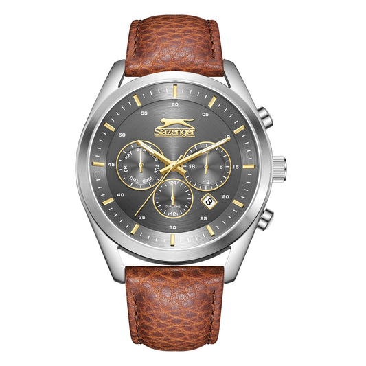 Slazenger - SL.9.2395.2.02 -Quartz Multifunction leather Strap Watch For Men's