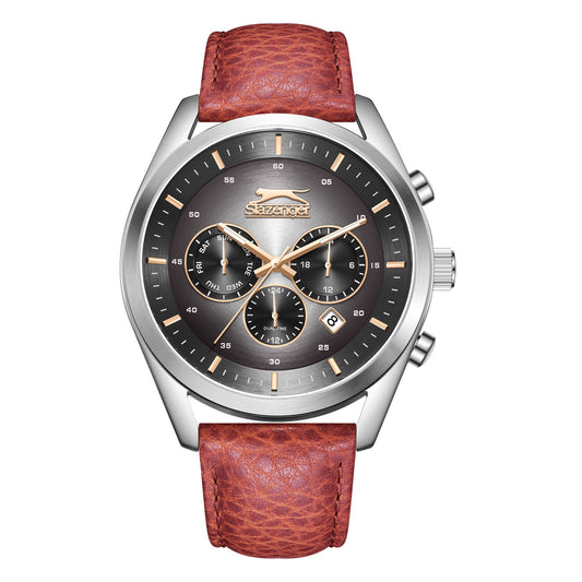 Slazenger - SL.9.2395.2.05 -Quartz Multifunction leather Strap Watch For Men's