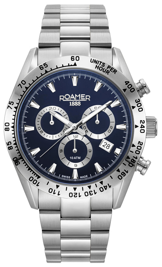 Roamer - 850837 41 45 20 - MONZA Chronograph Stainless Steel Watch For Men's