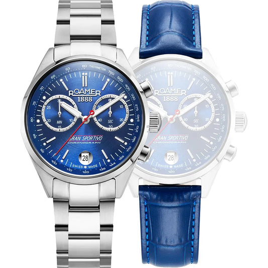 Roamer - 978818 41 45 20 - GRAN SPORTIVO  Stainless Steel Watch Set For Men's