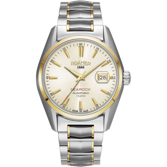 Mens Roamer - 210665 49 25 20 - Searock Gold Bicolour Automatic Watch