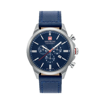 Swiss Military Hanowa Gents Quartz Leather Strap Watch 06-4332.04.003