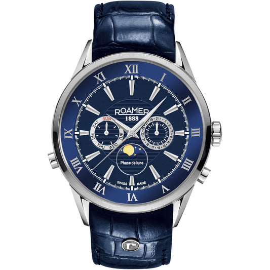 Roamer - 508821 41 43 05 - Superior Moonphase Men's Blue Watch